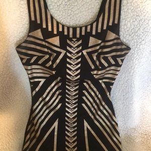 Black and gold dress
